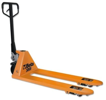 Beta 3069 – Transpaleta manual 2,5 t, horquillas 1150 × 540 mm, ruedas y rodillos de PU, válvulas de seguridad y palanca de 3 posiciones – para talleres y almacenes