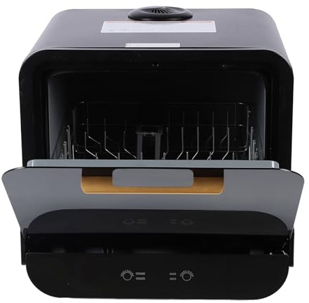 Lavavajillas de Encimera, 850W Calentamiento Secado Automático 72°C Alta Temperatura Lavavajillas Compacto Mini Lavavajillas Portátil para Apartamentos, Dormitorios, (Enchufe