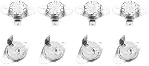QUARKZMAN 8 Stück Thermoschalter 160°C Geschlossen 250V 16A Temperaturschalter Thermostat KSD301 Bimetall Thermoschutz für Mikrowellen, Backöfen, Kaffeemaschinen