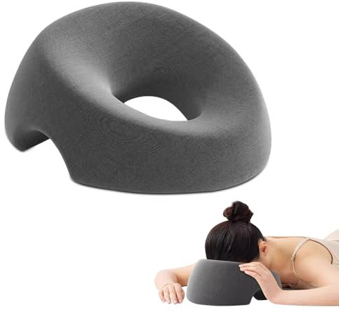 YANGUN Face Down Pillow, Massage FaceCradlePillow, Massage Face Pillow, Ergonomic Prone Cushion for Spa, Salons, Massage(Grey)
