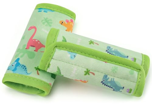 INFANZIA Car Seat Straps Shoulder Pads for Baby Kids, Super Soft Seat Belt Covers, Seat Belt Cushion for All Car Seats/Pushchair/Stroller/High Chair (Green)