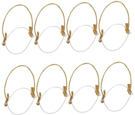 DONFAMDS 8piezas Perchas De Yute Versátiles Asas Inoxidable Para Frascos Conservas Almacenamiento Hogar