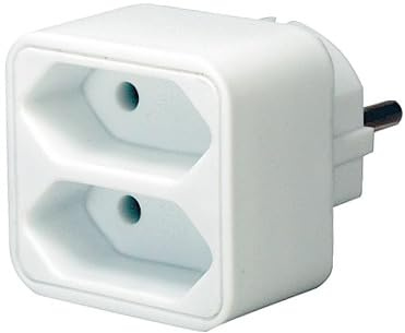 Brennenstuhl Mehrfachsteckdose, Steckdosenadapter mit erhöhtem Berührungsschutz weiß (2X Euro, 1 Stück)