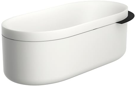 hansgrohe AXOR Suite 42005670 Freestanding Bathtub, 1900 x 850 x 630 mm, SolidSurface, 2 People, 190 Litres, Colour: Matte Black