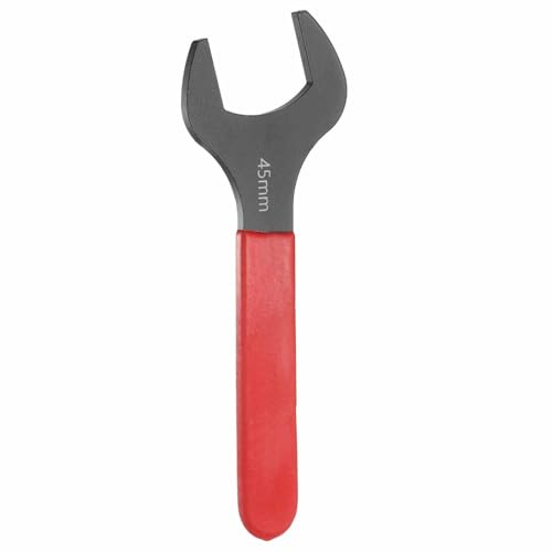 HARFINGTON Single Open End Wrench 45mm Metric 15 Degree Offset Angle U-Shaped Open Ended Spanner Small Flat Head Blackening Wrench with Red Shank for Automotive Repair Furniture Assembly