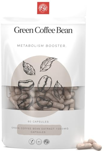 Fitness Health Green Coffee Bean Capsules 6000MG - Handpicked and Unroasted Greens Coffees Bean Extract - Green's Coffees Supplement - High Strength Green Coffee's Capsule (365)