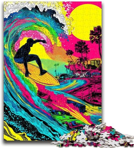 1000-teiliges Puzzle für Erwachsene, Geschenke, Surf-Graffiti, Lernspielzeug, Familienspiele, geeignet für die Schreibtischdekoration, 26x38cm