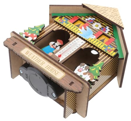 Toyvian Thermomètre Hygromètre Mural Maison Multifonction Mesure Température Et Humidité Intérieur Baromètre Météo Pratique Installation Facile Décoration Couleur Aléatoire