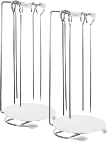 iplusmile Soporte para Barbacoa Acero Inoxidable 2 Piezas para Colgar Brochetas Parrilla Jardín Resistente y Desmontable para Reuniones al Aire Libre