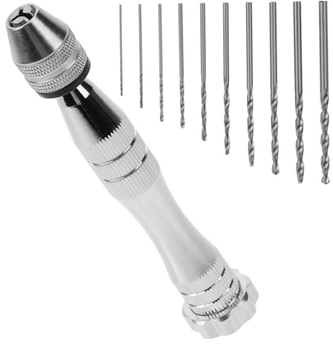 ELAYARD Perceuse Manuelle Aluminium Allié Mini Chignole à Main Ergonomique Antidérapante Outil Rotatif DIY Compact pour Modélisme et Bricolage