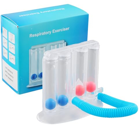 Esercizio Respiratorio per Polmoni, Sistema di Allenamento Respiratorio, Esercitatore per la respirazione, Allenatore di Respirazione Profonda con 4 Palline, esercizi respiratori per i Polmoni