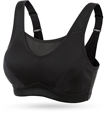 WingsLove Women's Sports Bra High Impact Bra Full Coverage Wirefree Workout Non Padded Ultimate Running Bra Sports Bra Women Plus Size