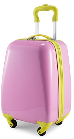 HAUPTSTADTKOFFER - Valise pour Enfants Bagage à Main Rigide, Trolley Coque Dure ABS/PC, Rose
