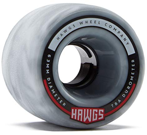 Landyachtz Hawgs Longboard-Räder, 63 mm, 78a, Grau/Weiß