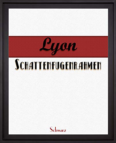 Homedeco-24 Lyon Schattenfugenrahmen 80x110 cm in Schwarz ohne Verglasung ideal für Canvas Leinwand Bilder Farbwahl