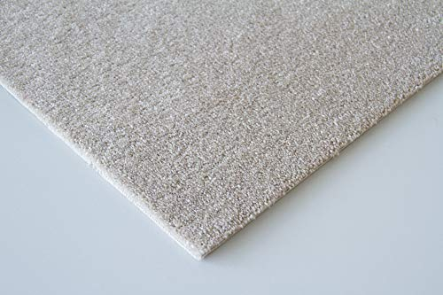Steffensmeier Teppichboden Genua Meterware | Auslegware für Kinderzimmer Wohnzimmer Schlafzimmer | Dunkelbeige, Größe: 200x200 cm