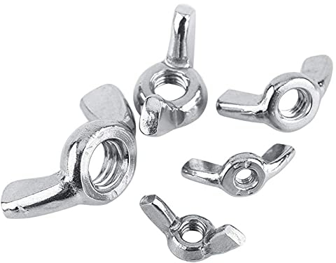 10 Stück DIN315 M3-M8 Edelstahl SS316 Flügelmutter Schmetterlingsmuttern Befestigungsmaterial M3, M4, M5, M6, M8 Größen Edelstahl Flügelmuttern Befestigungselemente(M4)