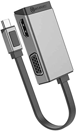 ALOGIC MagForce Duo Play Adaptateur 2 en 1 USB-C vers HDMI et VGA