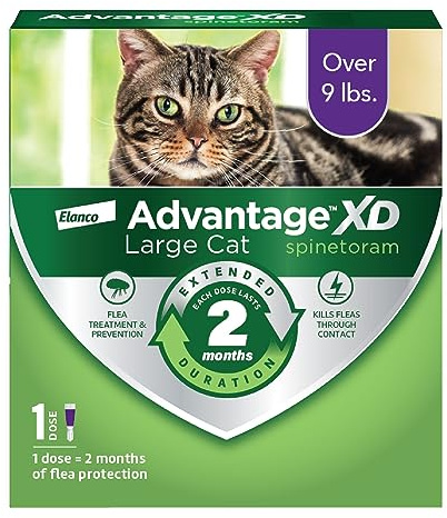 Advantage XD Large Cat Flea Prevention & Treatment For Cats over 9lbs. | 1-Topical Dose, 2-Months of Protection Per Dose