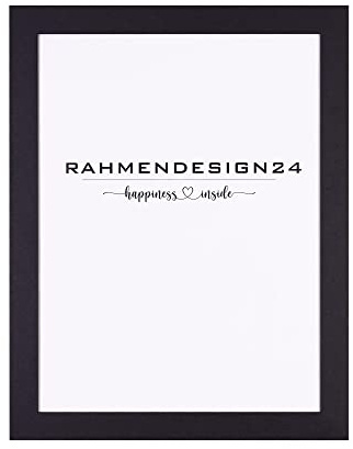 Rahmendesign24 Bilderrahmen Tokio 42x59,4 (DIN A2) SCHWARZ (matt) Fotorahmen, Wechselrahmen, Posterrahmen, Puzzlerahmen, Rahmen
