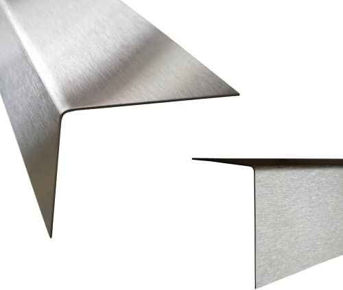 Edelstahl Winkel 1500mm 90 Grad Winkelprofil 50x25 mm Schenkelinnenmaß aus Edelstahl k240 geschliffen 1,5 mm stark VA Winkelprofil Eckschutz Profil