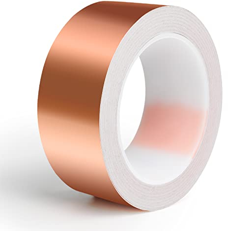 KAZATE Cinta de Cobre contra babosas, 30 mm x 20 m Barrera contra babosas Protección contra babosas Plantas de Cama elevadas, Cinta de Cobre autoadhesiva Defensa contra babosas