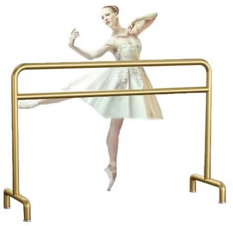 HamoM Ballettstange Einfache Ballettstange aus goldenem Metall, geeignet für den Beindruck von Erwachsenen und Kindern, Pilates-Trainingsstange (Color : Gold, Size : 1.8M/5.9FT)