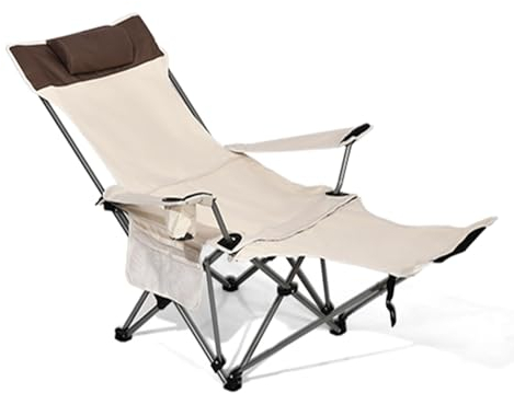 VIYOLI Klappbarer Liegestuhl Für Den Außenbereich,tragbarer Ultraleichter Angelstuhl,Strandcamping-Direktorstuhl,Rückenlehne, Kleiner Hocker, Stahlrohr Aus Oxford-Stoff, Belastbar 120 Kg