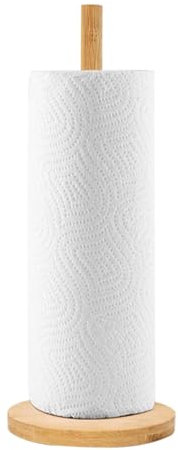 Porte Essuie-Tout en Bois - Support De Rouleau De Cuisine Debout, Porte Sopalin avec Base, pour Cuisine, Salon