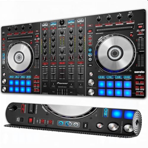 EOMKSE Tappetino per mouse da gioco,grande,antiscivolo,impermeabile,con bordi cuciti,attrezzatura musicale DJ Pioneer,per gaming,ufficio,casa,30x80 cm