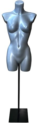 Silberne weibliche Sportbekleidung Schaufensterpuppe für Dessous, Badebekleidung, Mode und Ladeneinrichtungen, Lieferung mit schwarzem Metall-Bodenständer