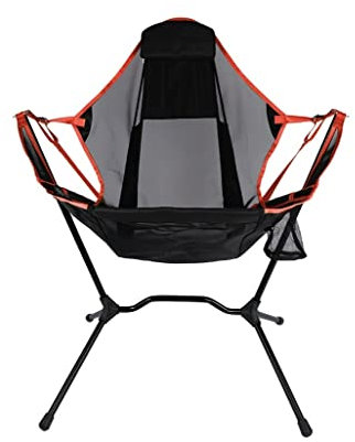BOGAZY Campingstuhl Outdoorstuhl Outdoor-Klappstuhl Mit Kissen Tragbarer Bequemer Angelstuhl Campingstuhl Ultralight Travel Klappstuhl Faltstuhl Angelstuhl(Rood)