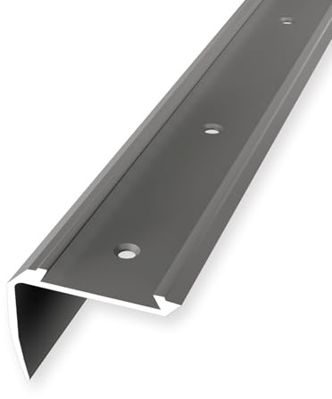 Treppenkantenprofil 34 x 42 x 2500 mm Winkelprofil Aluminium hochwertig Versenkt Gebohrt Edelstahl Einfasshöhe 4-5 mm Küberit