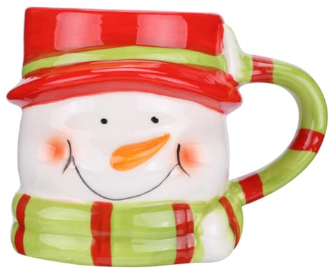 Garneck 1 X Weihnachts Schneemann Keramik Wasserglas Vintage Santa Becher Wasserkelche Niedliche Weihnachtsbecher Frühstückstasse Lebkuchenhaus Becher Tassen Weihnachts Sto Keramik
