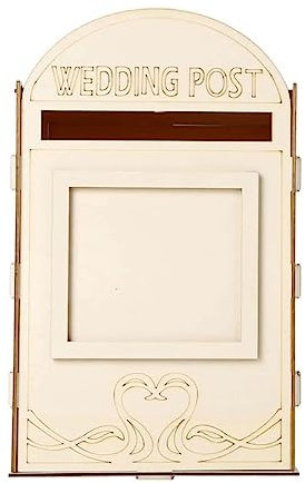 GddOGUK postkasten Kreativer Briefkasten, Wandmontage, Holz-Abwurfkasten, mittlere Kapazität, Briefkasten, DIY, moderner Paketkasten, 20,3 x 20,3 x 33 cm, Briefkästen