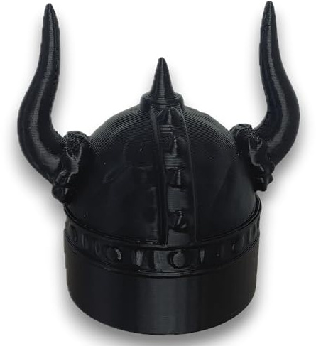 Generisch Anhängerkupplung Abdeckung Wikinger - Kappe Schutzkappe für 50mm Kugelkopf Motiv: Wikingerhelm Viking - Abdeckkappe für Auto AHK in schwarz - lustig, cool von Schinner 3D-Druck