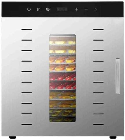 RIQHTIK Food Dehydrator Machine, 12 Layers Stainless Steel Food Dryer, 1000W Dehydrators for Food and Jerky, Herbs, Meat, Fruit, Dog Treats, 24H Timer and 86-194°F Temperature