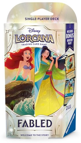 Disney Lorcana TCG : Fabled – Jeu Unique – Ambre et Sapphire (en Anglais)