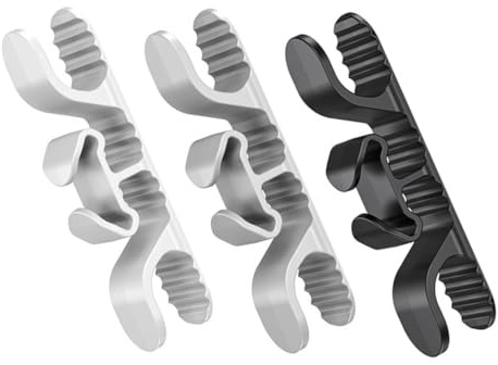FONDOTIN 3pcs Adhesive Wire Organizer Clips for Kitchen Appliances, Flexible Silicone Cord Holder to Keep Power Cords Tidy and Organized, Cable Management Solution for Kitchen Storage
