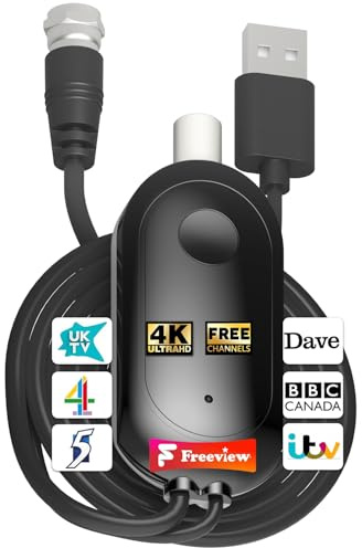 TV Aerial Booster Amplifier for Freeview HD – High Gain Signal Booster for Indoor Aerials, Improves Weak Reception & Reduces Pixelation, Low Noise USB Powered Digital TV Booster UK