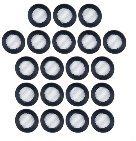 Lot de 20 joints de tuyau en acier inoxydable et caoutchouc avec filtre en maille pour pommeaux de douche, robinets et raccords de tuyau pour minimiser l'encrassement du sable (20 pièces)