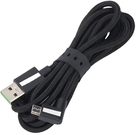Cavo Dati Durevole da USB A A USB C Intrecciato per Seiren X Cavo di Ricarica da 5,9 Piedi per Microfono PC Ad Alta Resistenza per Dispositivi di Tipo C