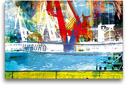 CALVENDO Premium Textil-Leinwand 45 x 30 cm Querformat Premium Textil-Leinwand 45 cm x 30 cm quer hamburg_2_1 | Wandbild, HD-Bild auf Keilrahmen, Wanddekoration, Kunstdruck von Jürgen Benesch