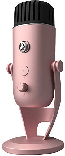 Arozzi Colonna Professional USB Condenser Microphone for PC, Mac, Gaming, Recording, Streaming, Podcasting on PC, Desktop Mic with Multi Pick-up Patterns - Rose gold