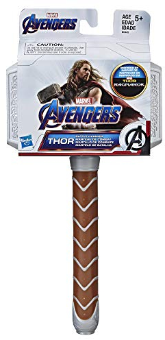 Marvel Thor Battle Hammer Roleplay Toy, Weapon Accessory Inspired by the Marvel Comics Super Hero, for Children Aged 5 and up