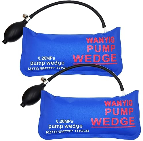 WANYIG 2 Stück Montagekissen Air Pump Wedge Luftkissen Montage Spreizkissen Montagekissen Pneumatikspanner Belastung bis 300 kg (Großes Rechteck)