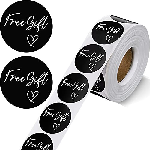 Zonon 1000 Pcs Thank You Gift Stickers for Small Business 1.6 Inch Customer Appreciation Stickers Self-Adhesive Round Free Labels for Small Business Packing, Gift Boxes(Black Background)