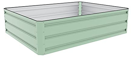 Garden Life Metal Raised Garden Grow Bed Kit, Galvanised Steel Powder Coated Metal Planter for Vegetables, Plants, Flowers & Herbs, Trough Grow Box (L120xW90cmxH30cm)