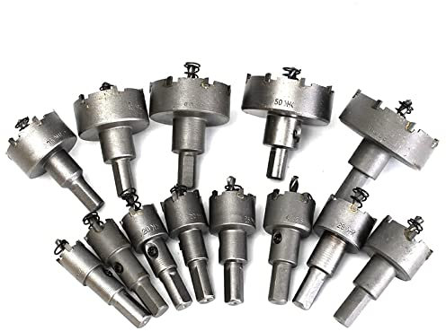 16-53mm13pcs HSS-Lochsägen-Set Hartmetallspitze HM-Kernbohrer-Lochsäge für Metall-Edelstahl-Cutter-Loch-Öffner