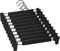 Lamitocs Lot de 10 Cintres pour Pantalon, Cintres Porte-Jupes, avec 2 Pinces antidérapants et réglables, pour Pantalons Suspendus, Chaussettes, Jupes - Noir